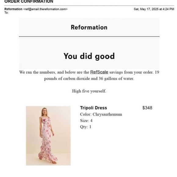 Reformation Pink Floral Maxi Dress - Picture 5 of 6